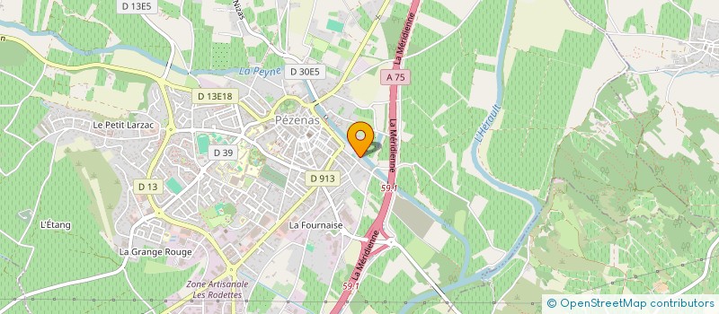 localisation de l'entreprise RODE  PEZENAS