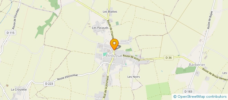 localisation de l'entreprise RODEO DANSE ETROUSSAT  ETROUSSAT