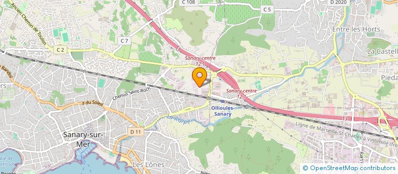 localisation de l'entreprise RODEROSO IMMOBILIER à SANARY-SUR-MER