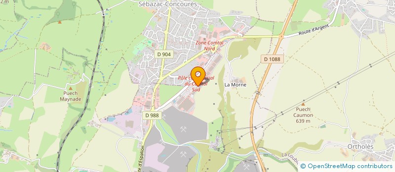 localisation de l'entreprise RODESTA à ONET-LE-CHATEAU