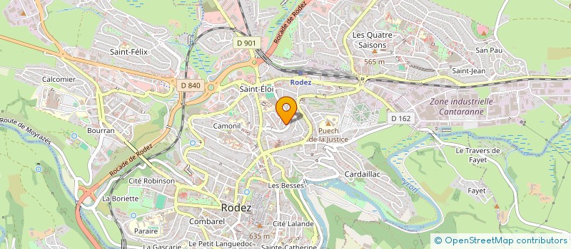 localisation de l'entreprise RODEZ-BOISSONS à ONET LE CHATEAU