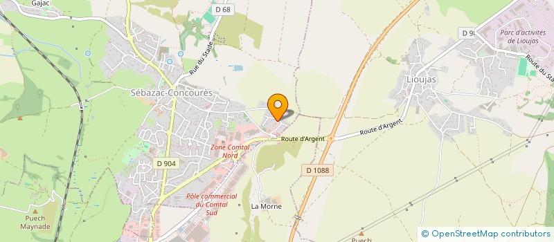 localisation de l'entreprise RODEZ LITERIE EXPANSION à SEBAZAC-CONCOURES