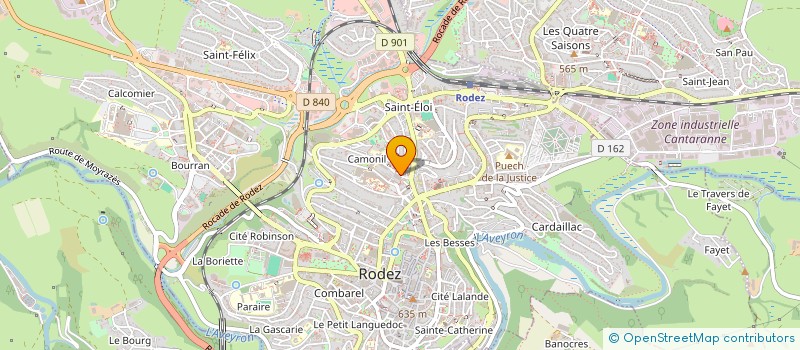 localisation de l'entreprise RODEZ SPORT BOULES  RODEZ