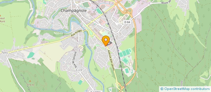 localisation de l'entreprise RODI à CHAMPAGNOLE