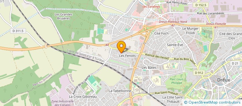 localisation de l'entreprise RODICA à DREUX