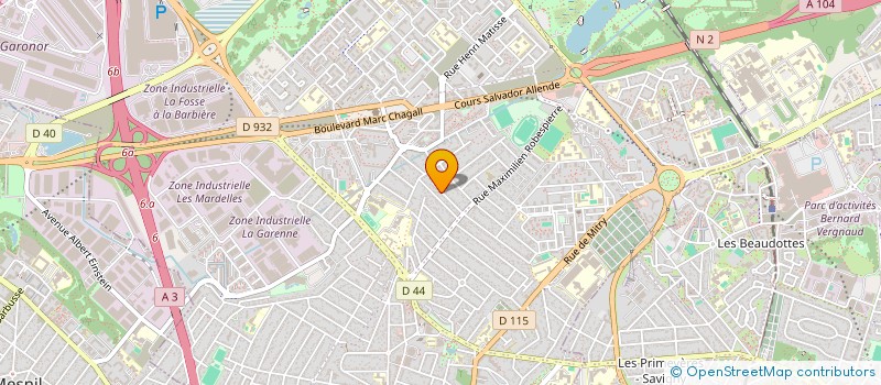 localisation de l'entreprise RODIER BATIMENT PERE & FILS à AULNAY-SOUS-BOIS