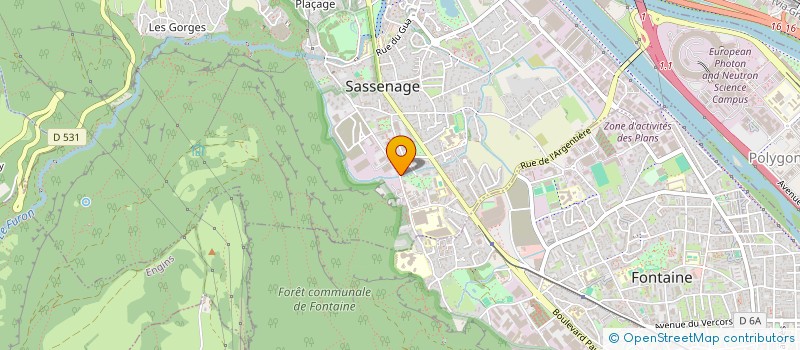 localisation de l'entreprise RODIER EPI à SASSENAGE