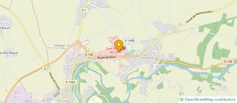localisation de l'entreprise RODIER-LANCEREAU - MARTRON DISTRIBUTION RLM DISTRIBUTION à SAVIGNE