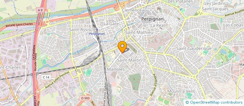 localisation de l'entreprise RODIN KINESITHERAPIE à PERPIGNAN