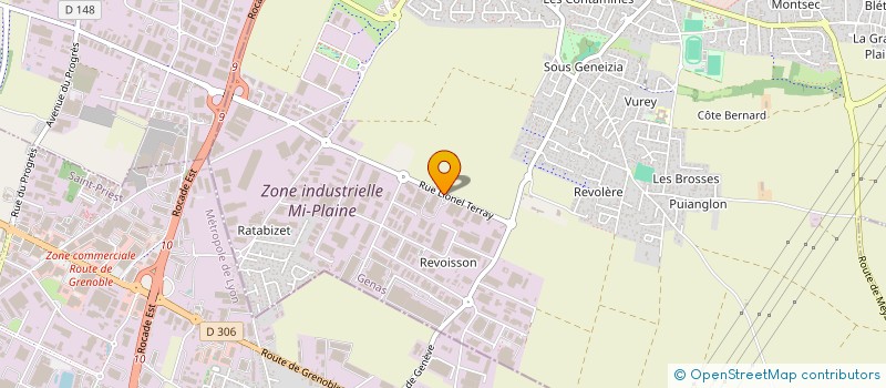 localisation de l'entreprise RODIS à GENAS