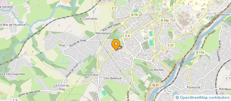 localisation de l'entreprise RODORAL à ISLE