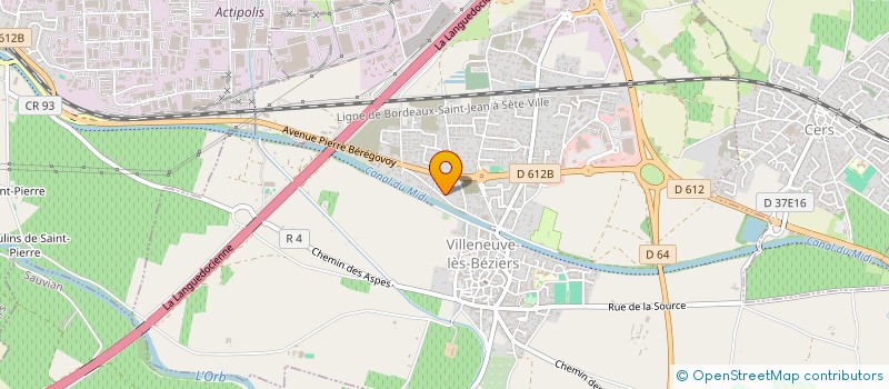 localisation de l'entreprise RODOS à VILLENEUVE-LES-BEZIERS
