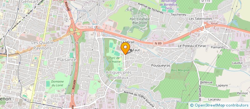 localisation de l'entreprise RODRIGUE CHARONNE  ARTIGUES-PRES-BORDEAUX