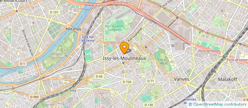 localisation de l'entreprise RODRIGUEZ PEINTURE REVETEMENT à ISSY-LES-MOULINEAUX