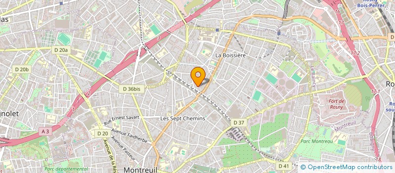localisation de l'entreprise RODRIGUEZ-PREMIUM à MONTREUIL