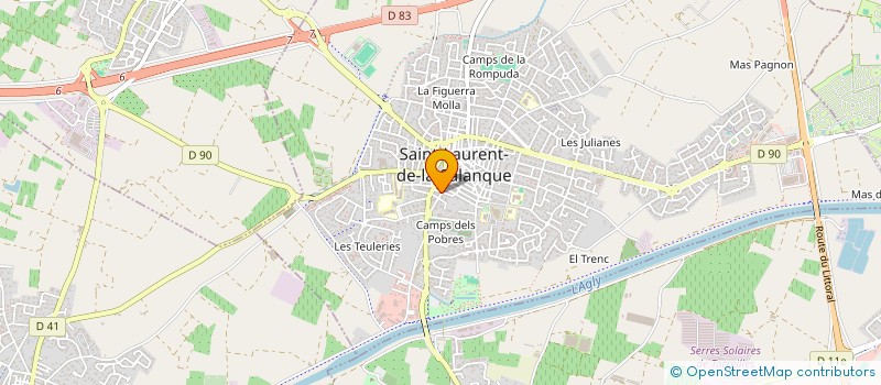 localisation de l'entreprise RODRIGUEZ RENOVATION  ST LAURENT DE LA SALANQUE