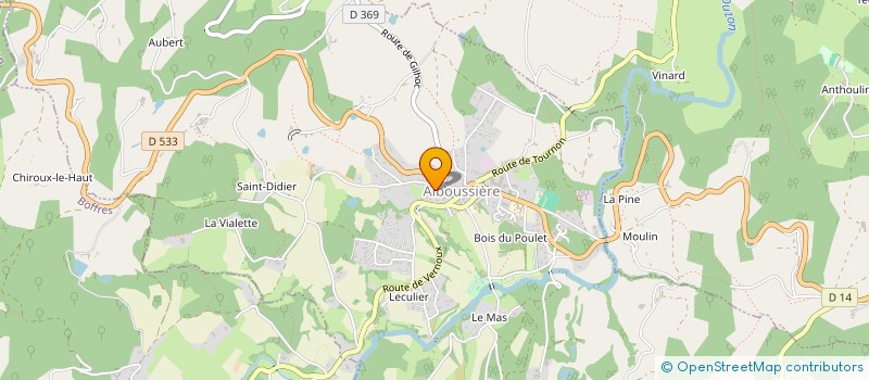 localisation de l'entreprise RODUP0726  ALBOUSSIERE