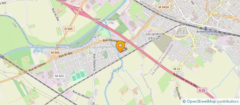 localisation de l'entreprise RODZINA  ERQUINGHEM-LYS