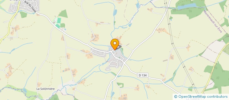 localisation de l'entreprise ROELENS PRODUCTION à MONTREVAULT-SUR-EVRE