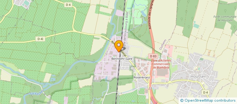 localisation de l'entreprise ROELLY-BENTZINGER à BENNWIHR