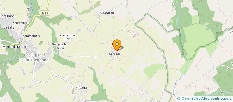 localisation de l'entreprise ROG' & BOIS  SAINT-THEGONNEC LOC-EGUINER