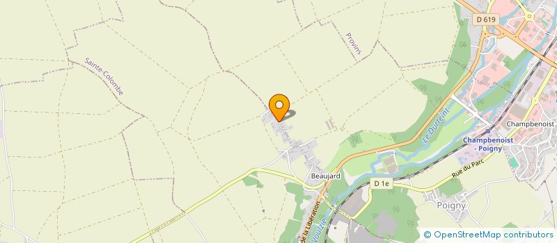 localisation de l'entreprise ROGE ET DECHAMBRE à POIGNY