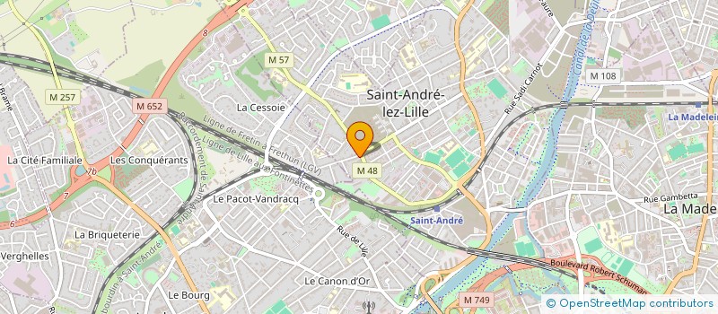 localisation de l'entreprise ROGER 25 à SAINT-ANDRE-LEZ-LILLE