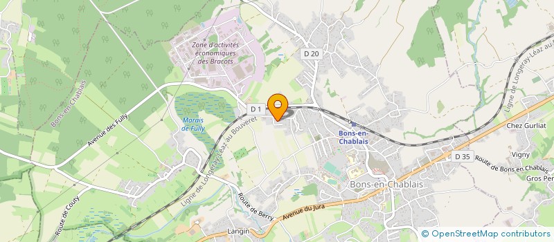 localisation de l'entreprise ROGER BOTTOLLIER à BONS-EN-CHABLAIS
