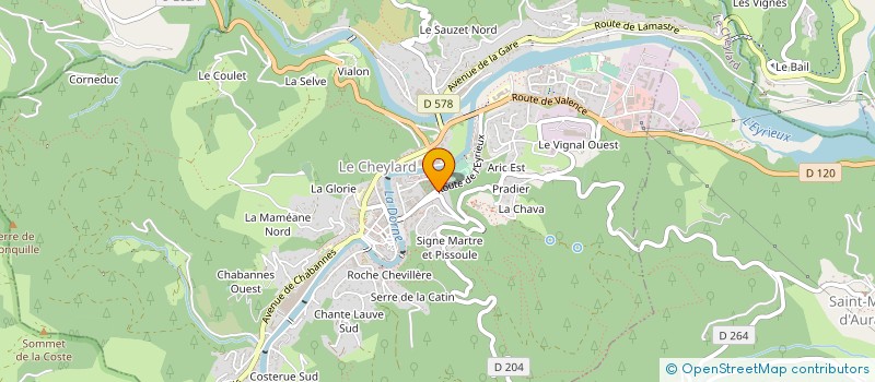 localisation de l'entreprise ROGER COURT & FILS  LE CHEYLARD