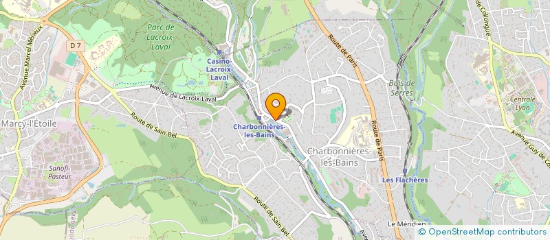 localisation de l'entreprise ROGER FRANCE  CHARBONNIERES-LES-BAINS