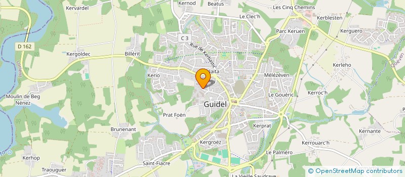 localisation de l'entreprise ROGER GONZAGUE & MARIE-FRANCE à GUIDEL