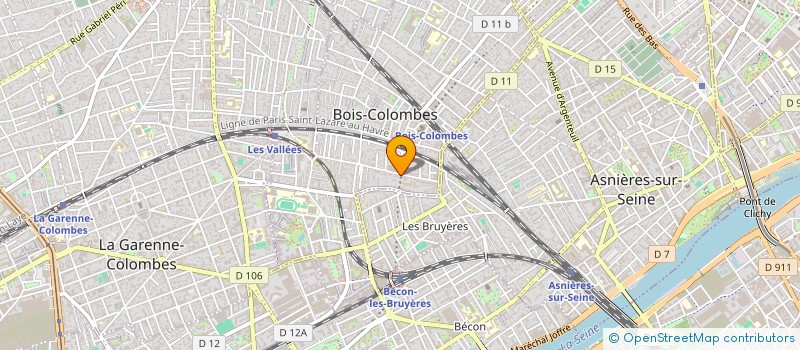 localisation de l'entreprise ROGER IMMO à BOIS-COLOMBES