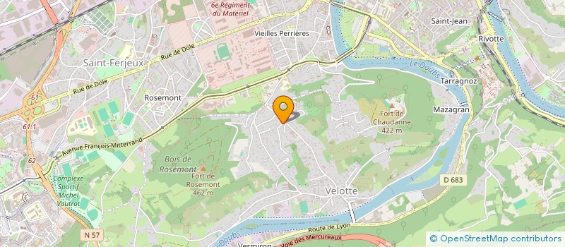 localisation de l'entreprise ROGER MARTELET FINANCES RM FINANCES  BESANCON