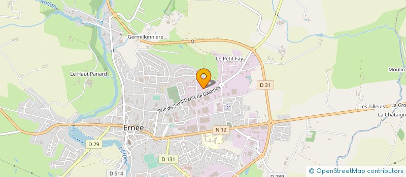 localisation de l'entreprise ROGER MATTHIEU à ERNEE