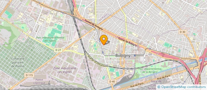 localisation de l'entreprise ROGER MOPAO VTC  BOBIGNY