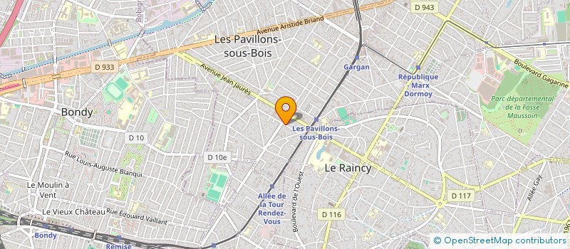 localisation de l'entreprise ROGER PETIT, LUTHIER VENTS  LES PAVILLONS-SOUS-BOIS