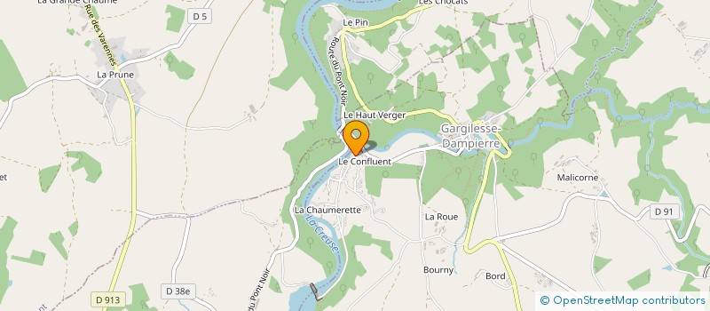 localisation de l'entreprise ROGER T.H. à GARGILESSE-DAMPIERRE