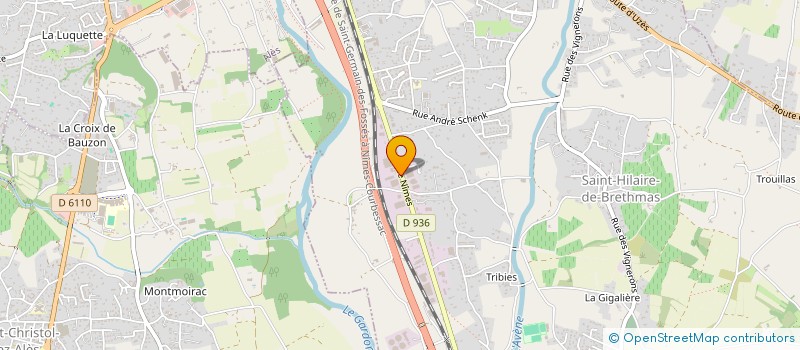 localisation de l'entreprise ROGI  SAINT-HILAIRE-DE-BRETHMAS