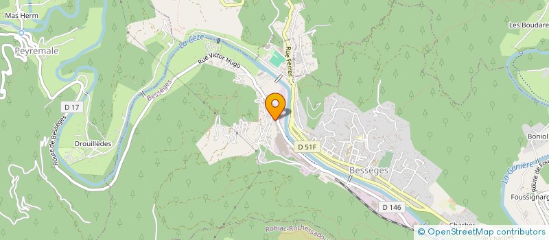 localisation de l'entreprise ROHLAD SUD  BESSEGES