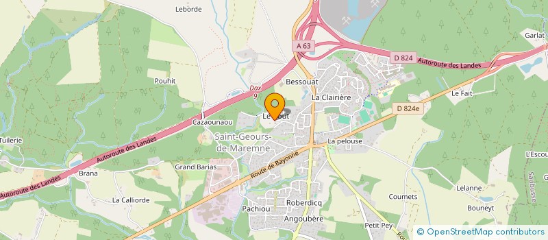 localisation de l'entreprise ROISSARD/MOREY  SAINT-GEOURS-DE-MAREMNE