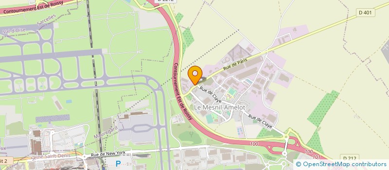 localisation de l'entreprise ROISSY PARKING CDG  LE MESNIL-AMELOT