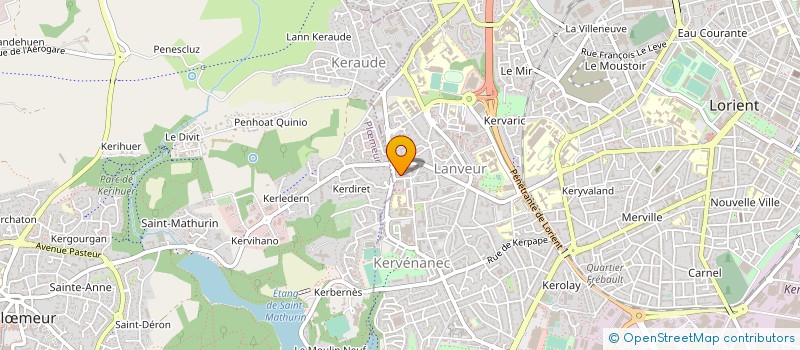 localisation de l'entreprise ROJ BATIMENT à LORIENT