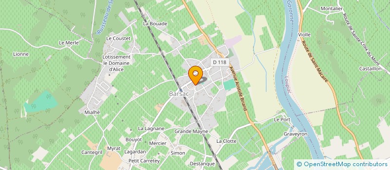 localisation de l'entreprise ROJ IMMOB  BARSAC