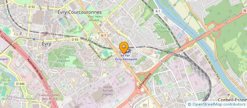 localisation de l'entreprise ROJA à EVRY-COURCOURONNES