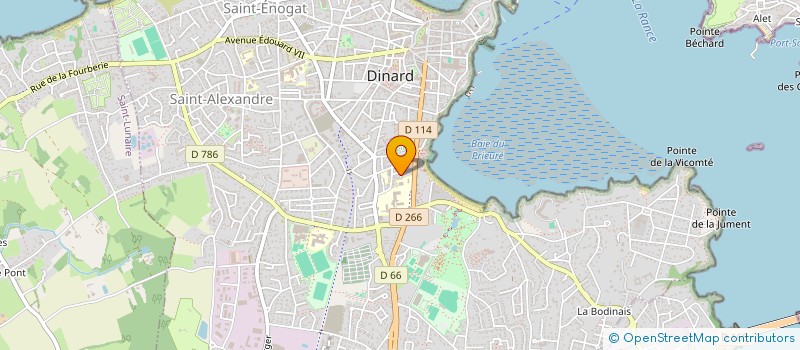 localisation de l'entreprise ROJA  DINARD