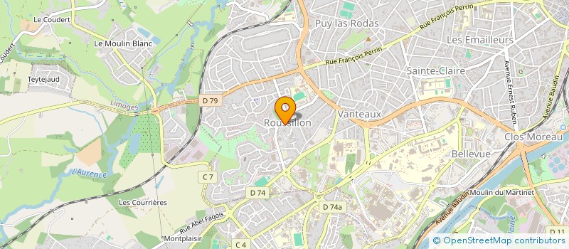 localisation de l'entreprise ROJULDIS à LIMOGES