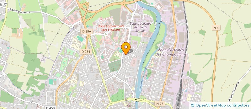 localisation de l'entreprise ROLAND GARROS à AUXERRE