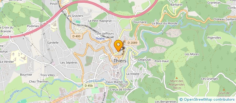 localisation de l'entreprise ROLAND LANNIER SARL à THIERS