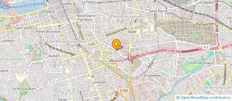 localisation de l'entreprise ROLAND OPTIQUE à MARSEILLE