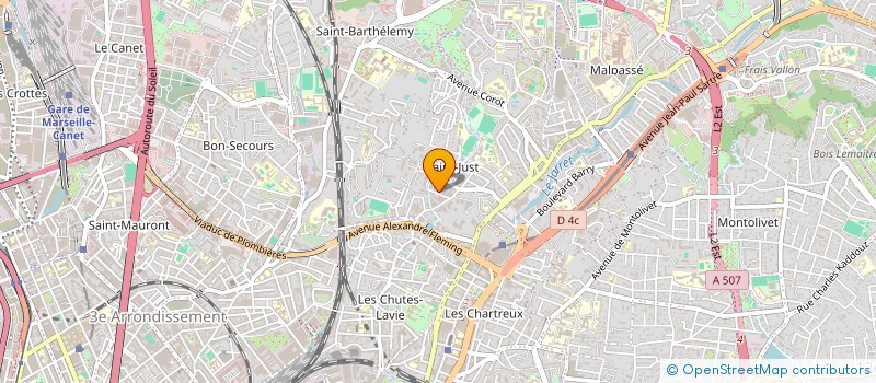 localisation de l'entreprise ROLAND TP à MARSEILLE